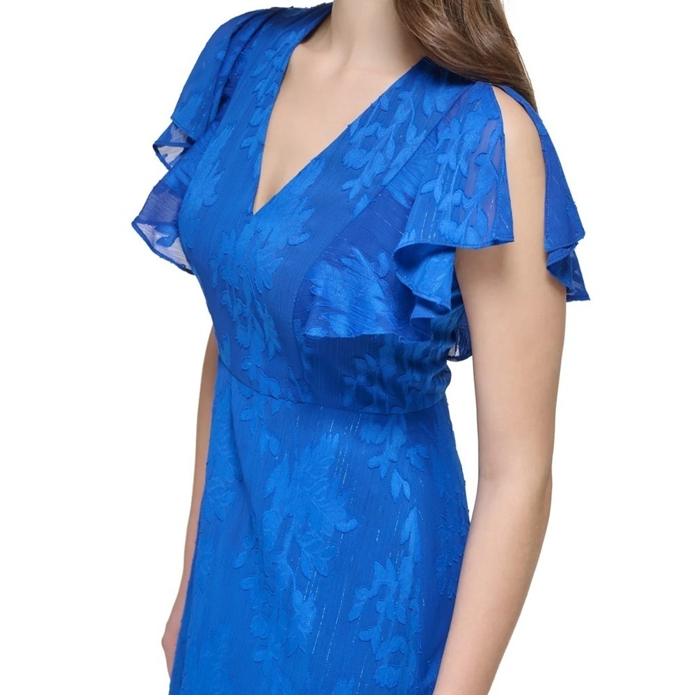 Nwt Kensie Short Flutter Sleeve Asymmetrical Zipper Back Dress Size 10 — image 5 of 6